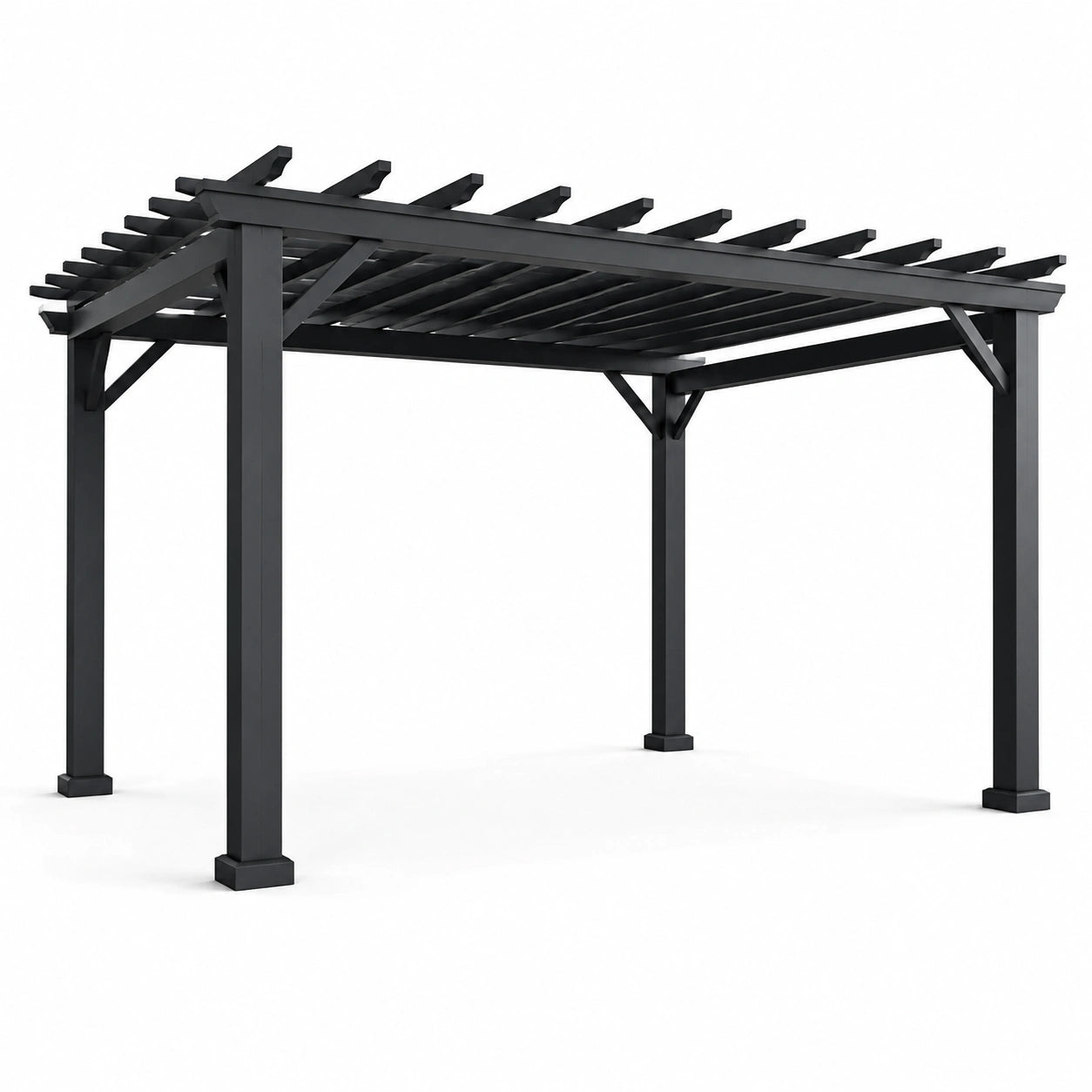 Pergola en aluminium noire 400 x 300 x 220 cm