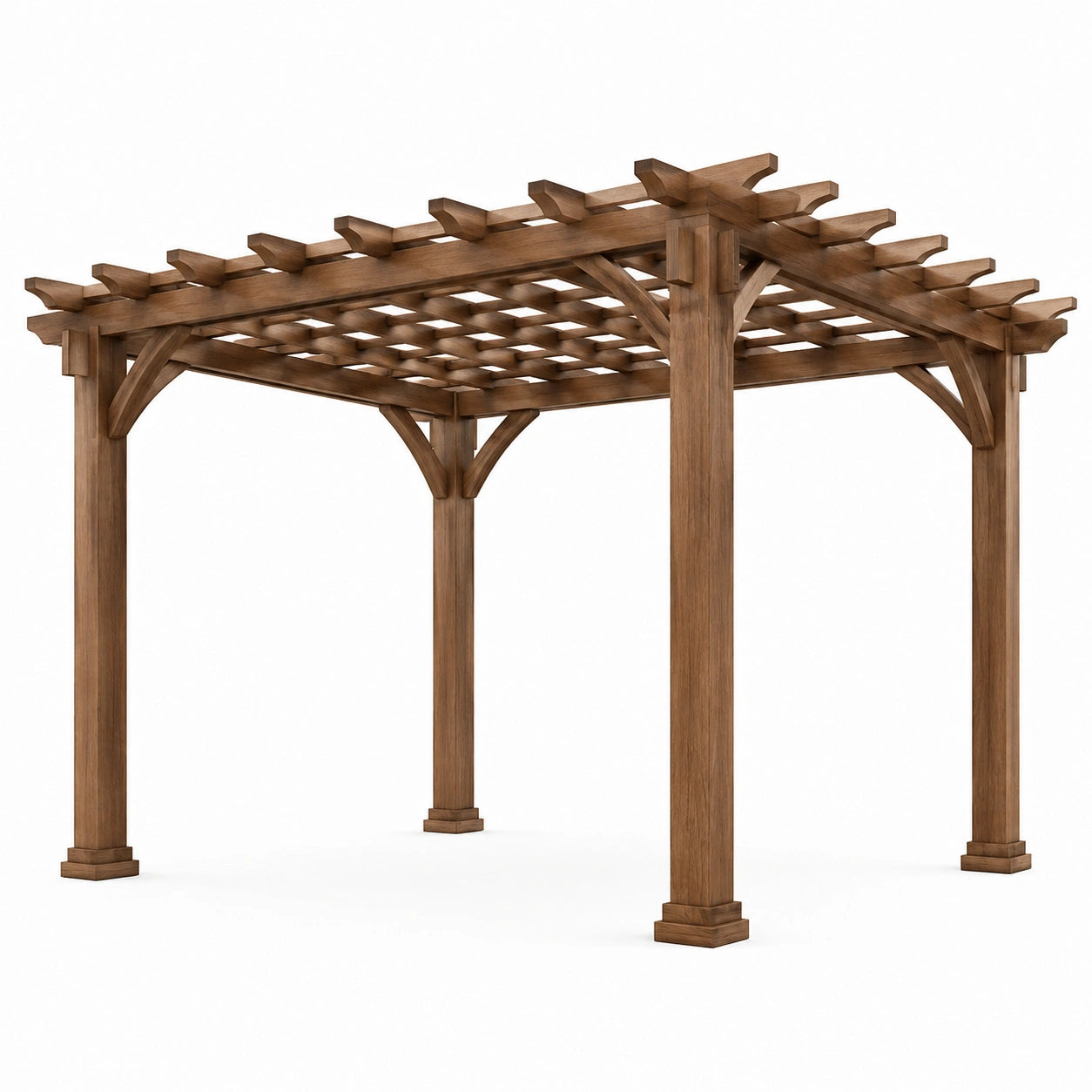 Pergola en bois brun 300x300x250 cm