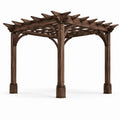 Pergola en bois d'acacia massif brune 300x300x240 cm