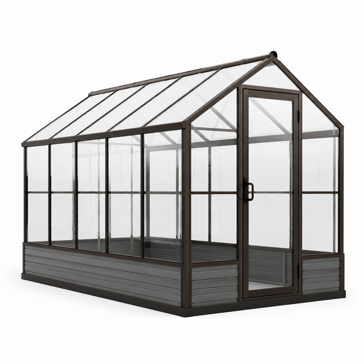 Serre de jardin en aluminium et verre trempé 4 mm